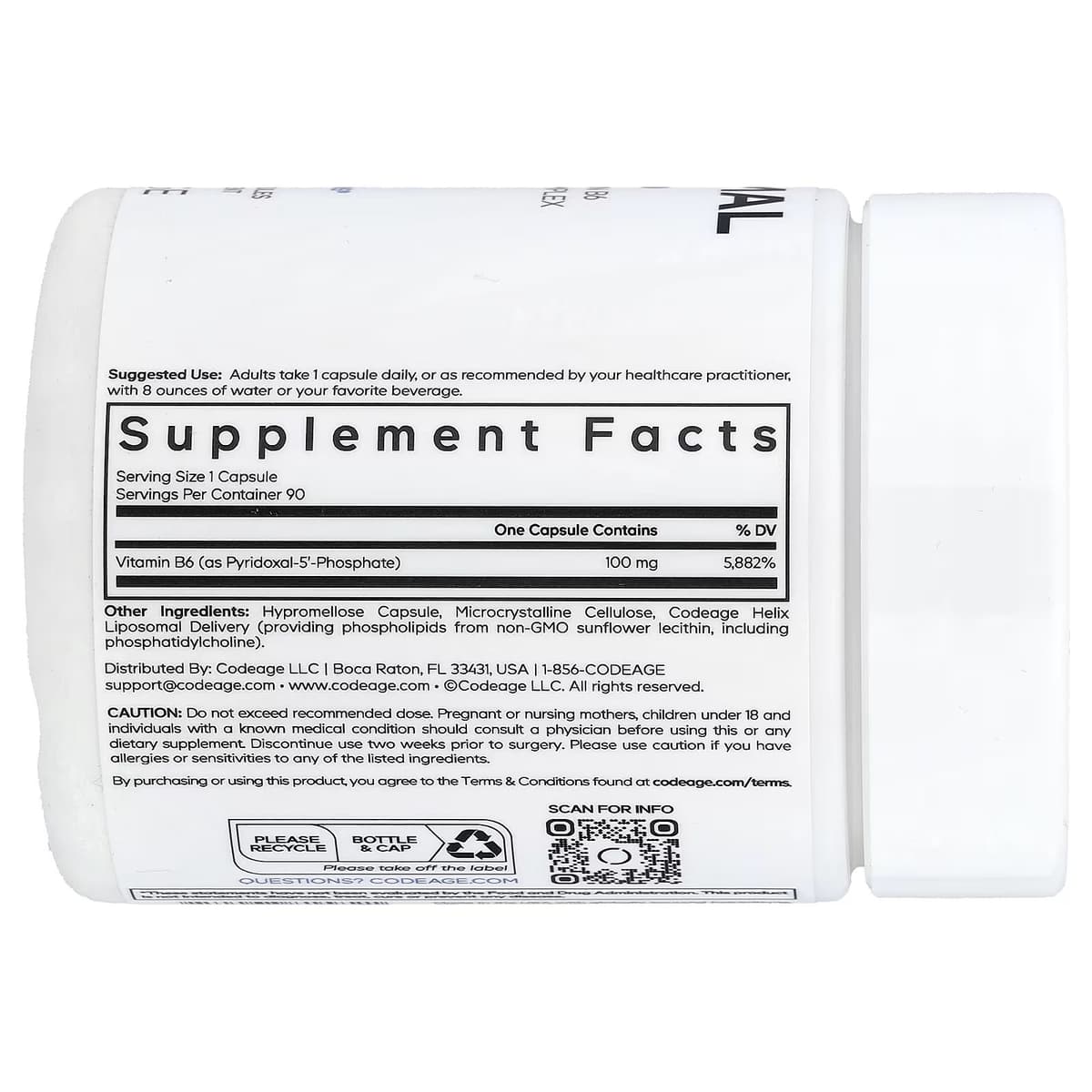 Codeage Liposomal P5P - 90 Vcaps - 90 Vegetable Caps