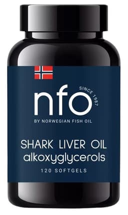 NFO - Hajleverolie med Alkoxygyceroler - 120 Kapsler