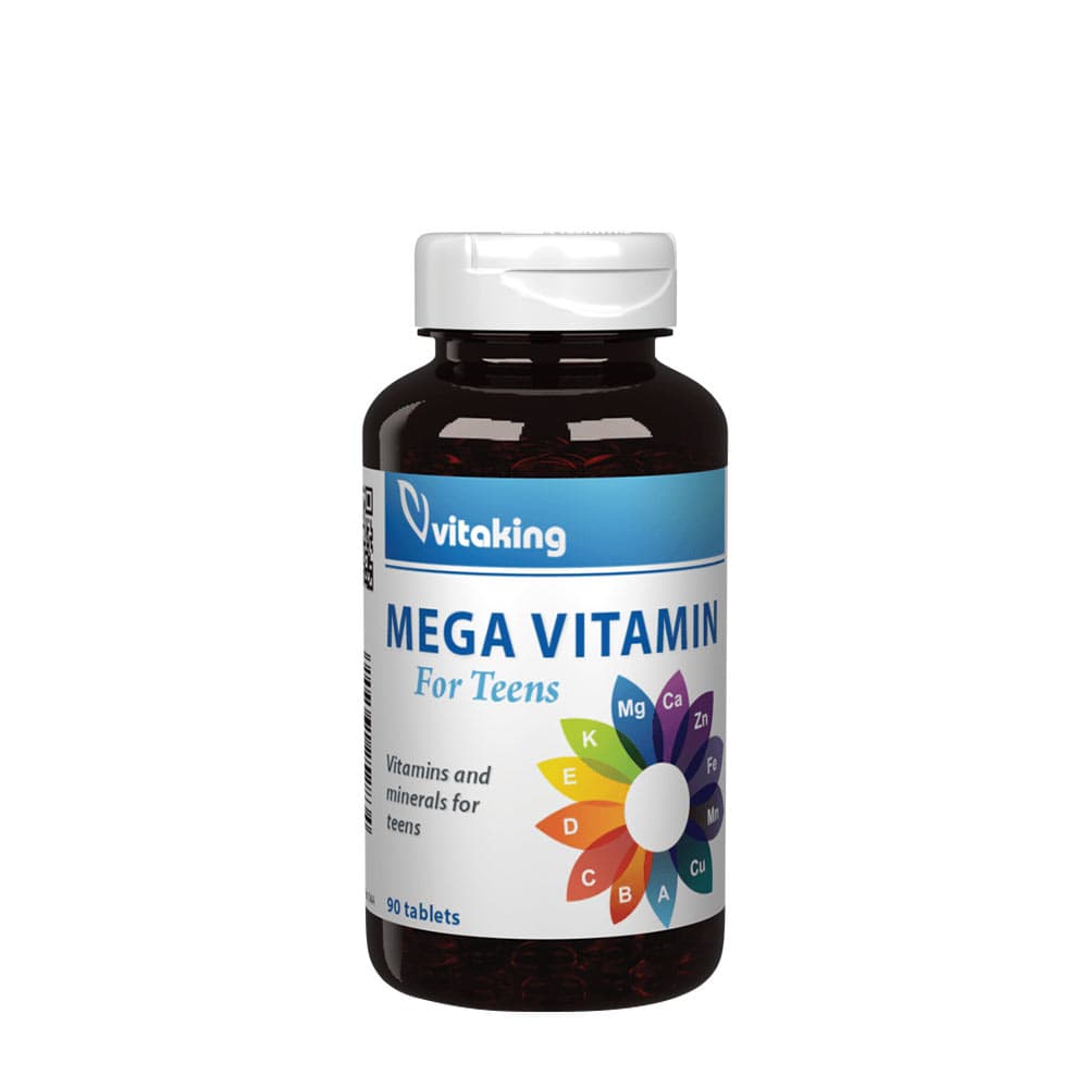 Vitaking - Mega Vitamin For Teens - 90 Tabs – Vitaking förpackning