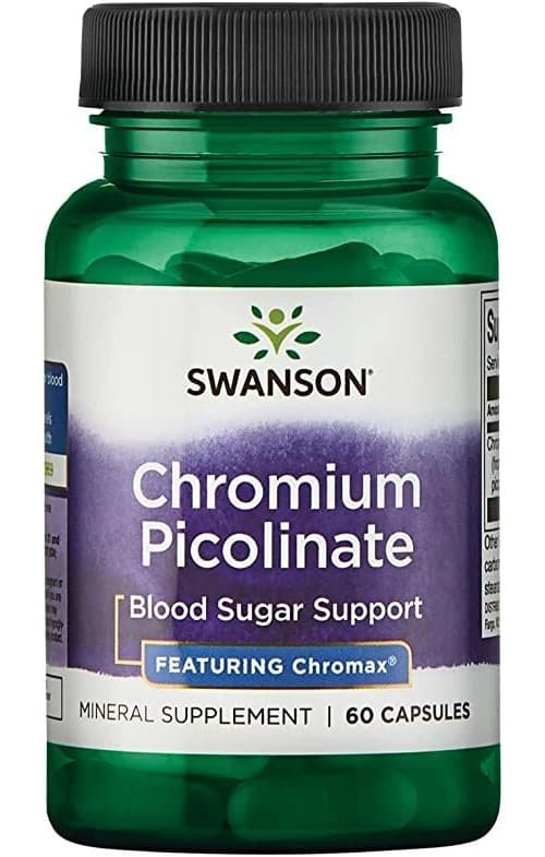 Swanson - Chromium Picolinate Featuring Chromax - 60 Caps – Swanson förpackning