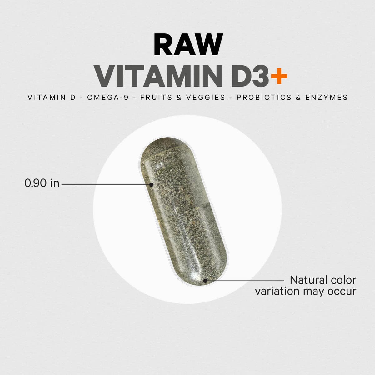 Codeage Raw Vitamin D3+ - 60 Vcaps - 60 Vegetable Caps
