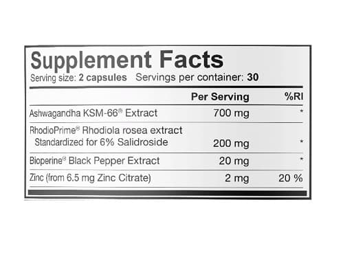 Dedicated - Ashwagandhaextrakt, rosenrotsextrakt och svartpepparextrakt - 60 kapslar
