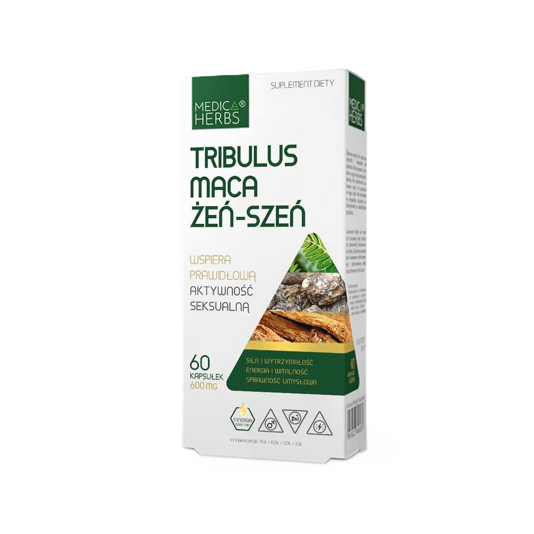 Medica Herbs - Tribulus Maca Ginseng - 60 Caps – Medica Herbs förpackning