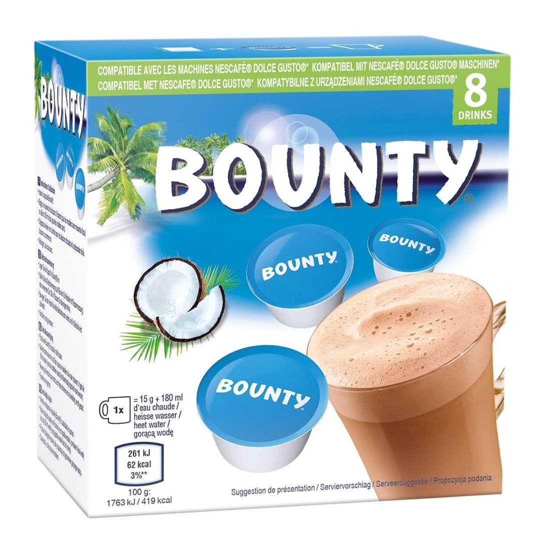 Bounty - Hot Chocolate Capsules - 8 Drinks (8 x 15g)
