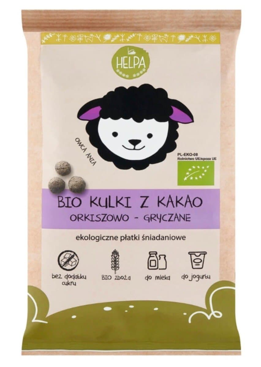 Helpa - Bio Cereal Balls with Cocoa - 160g – helpa förpackning