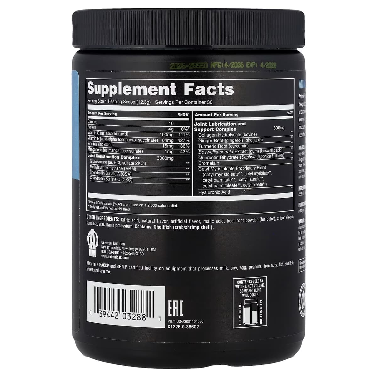 Universal Nutrition - Flex - Comprehensive Joint Support - 369g