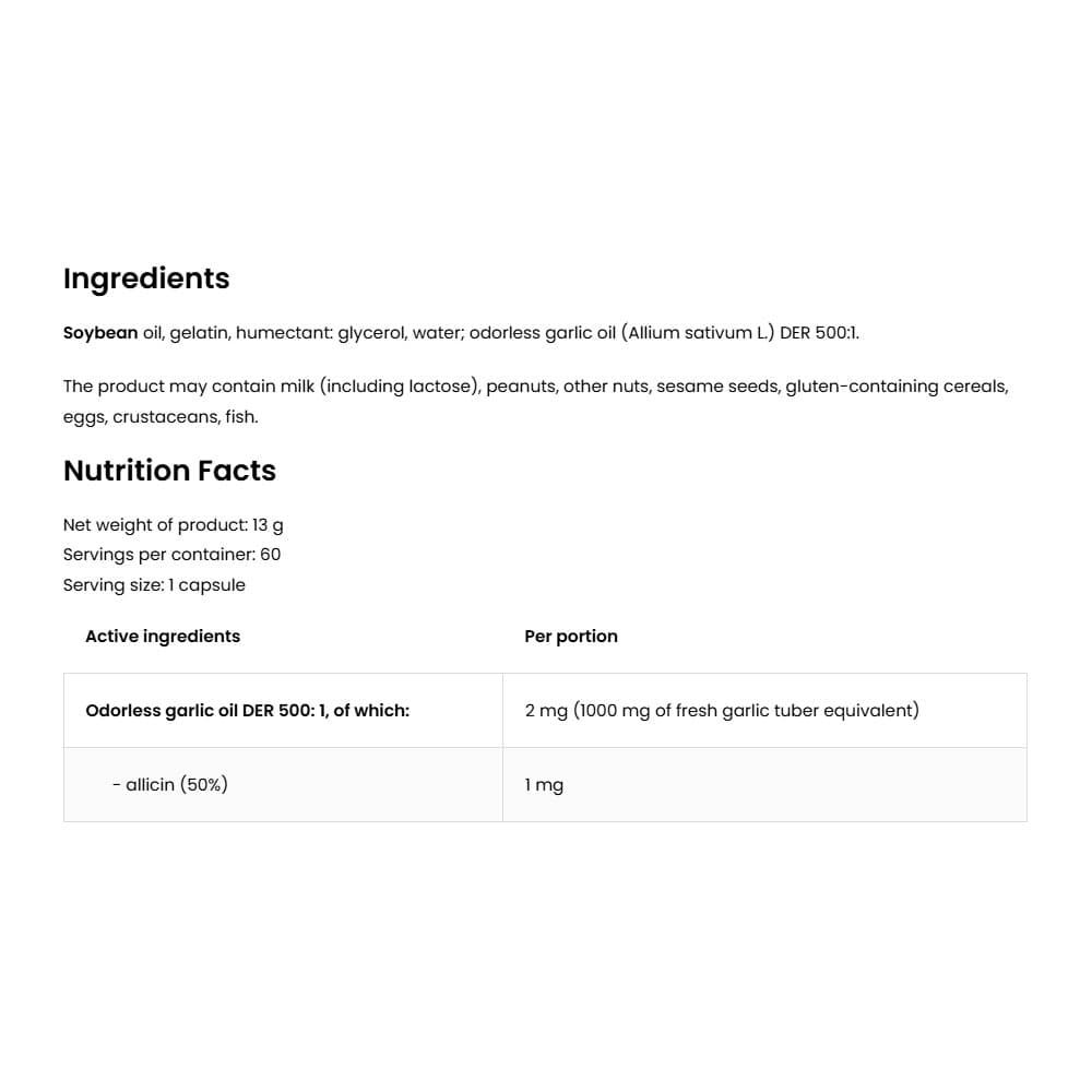 OstroVit - Hajuva garlic - 60 kaps