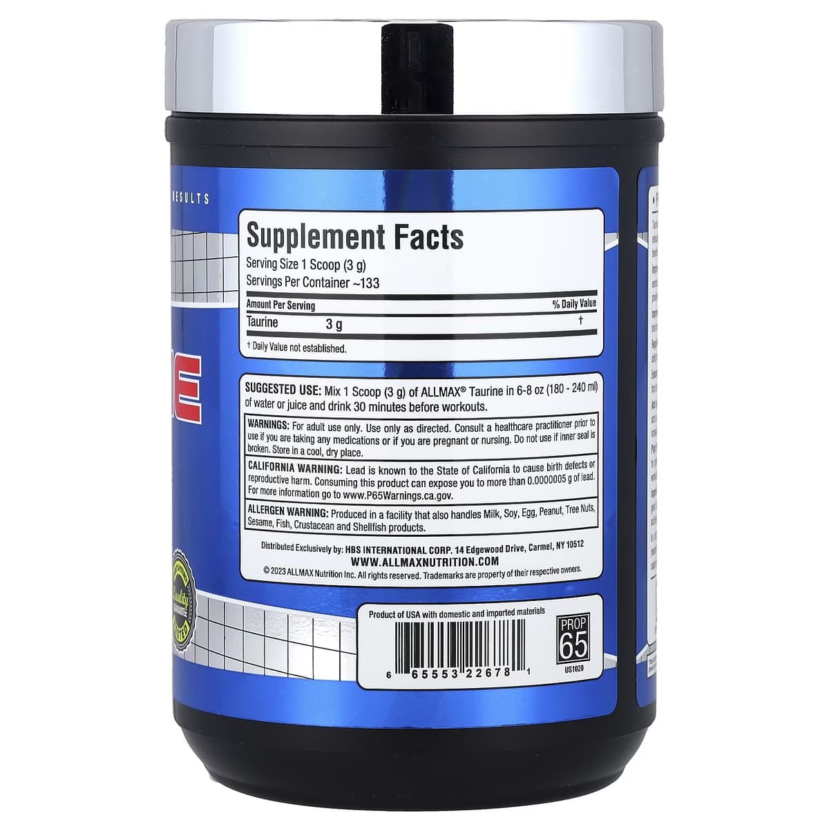 Allmax - Nutrition Tauriini 400 g