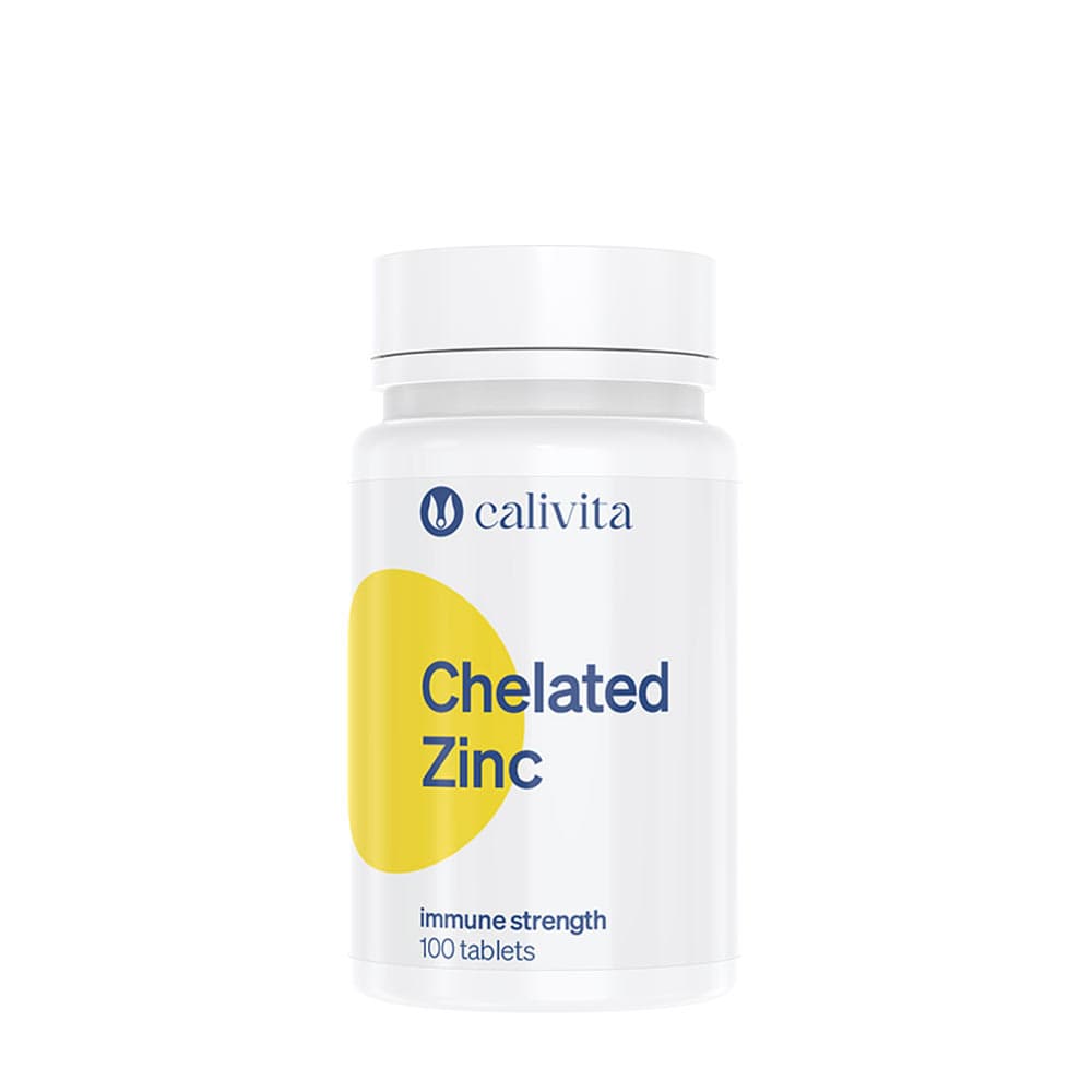 CaliVita Chelated Zinc - 100 Tablets – CaliVita förpackning
