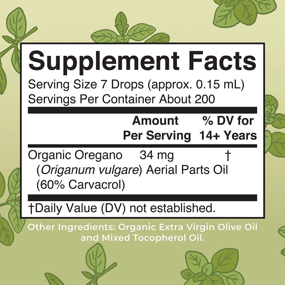 MaryRuth's - Organic Oil Of Oregano Liquid Drops - 30ml
