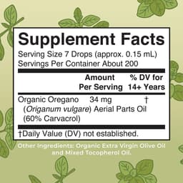 MaryRuth's - Organic Oil Of Oregano Liquid Drops - 30ml