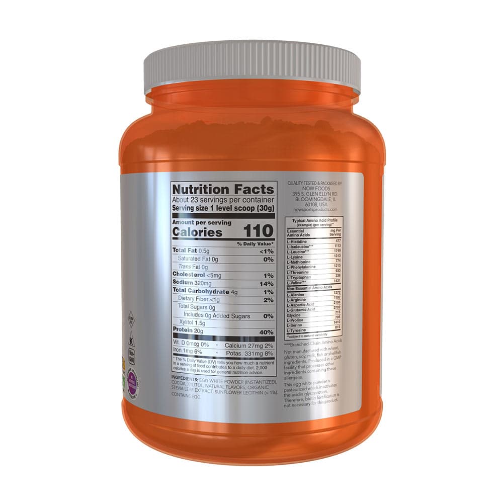 NOW Foods - Egg White Protein (Creamy Chocolate - 680g)