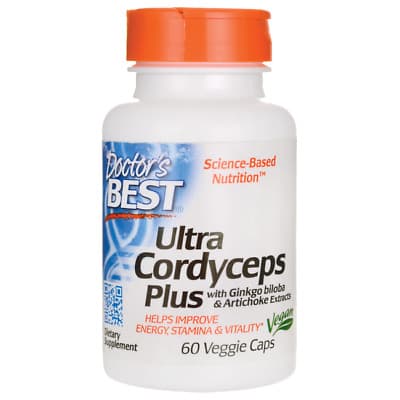 Doctor's Best - Ultra Cordyceps Plus - 60 Veggie Caps – Doctor's Best förpackning