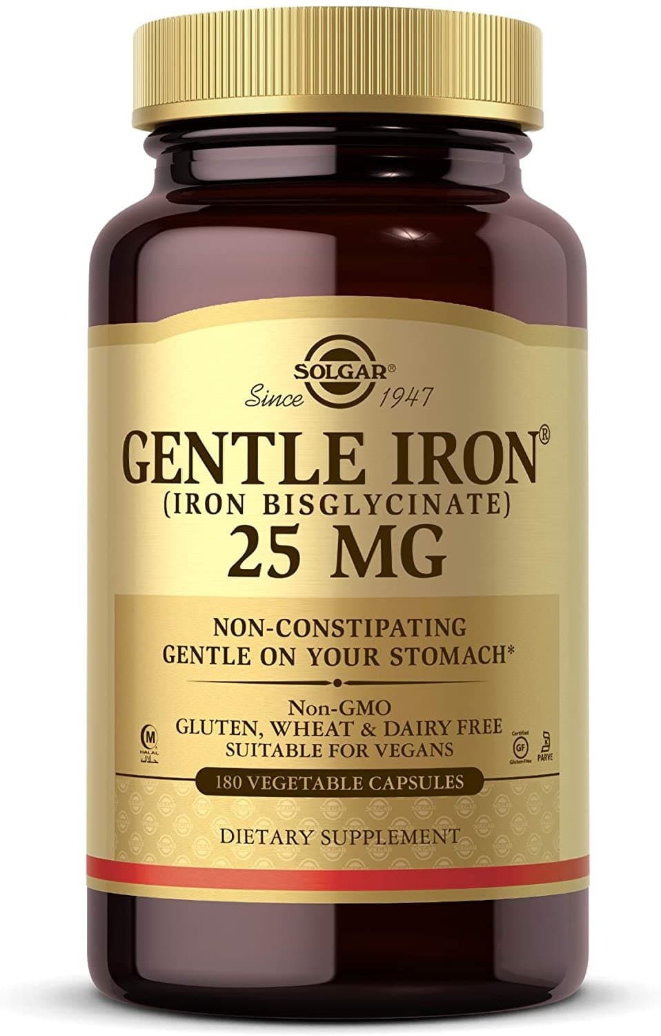 Solgar Gentle Iron 25mg 180 Caps – Solgar förpackning