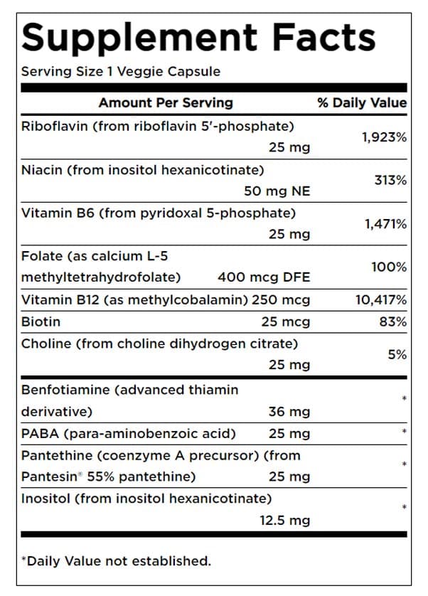 Swanson - Aktivoi B-vitamiinikompleksi - 60 Kaps