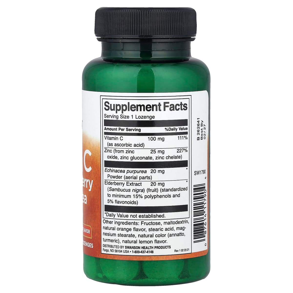 Swanson - Zinc & C with Elderberry & Echinacea - 60 Lozenges