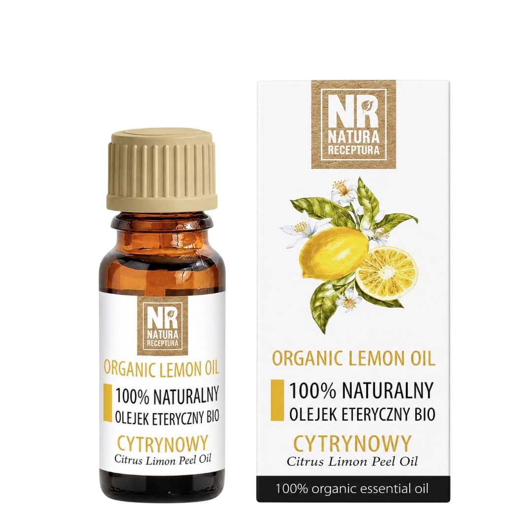 Natura Receptura - Organic Natural Lemon Essential Oil 10ml – Natura Receptura förpackning