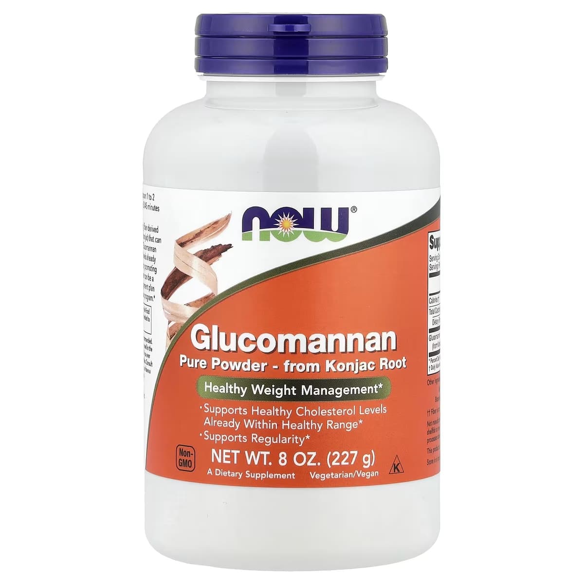 NOW Foods - Glucomannan From Konjac Root, Pure Powder - 227g