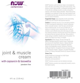 NOW Foods - Joint & Muscle Cream - 118ml