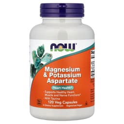 NOW Foods - Magnesium & Potassium Aspartate - 120 Vcaps