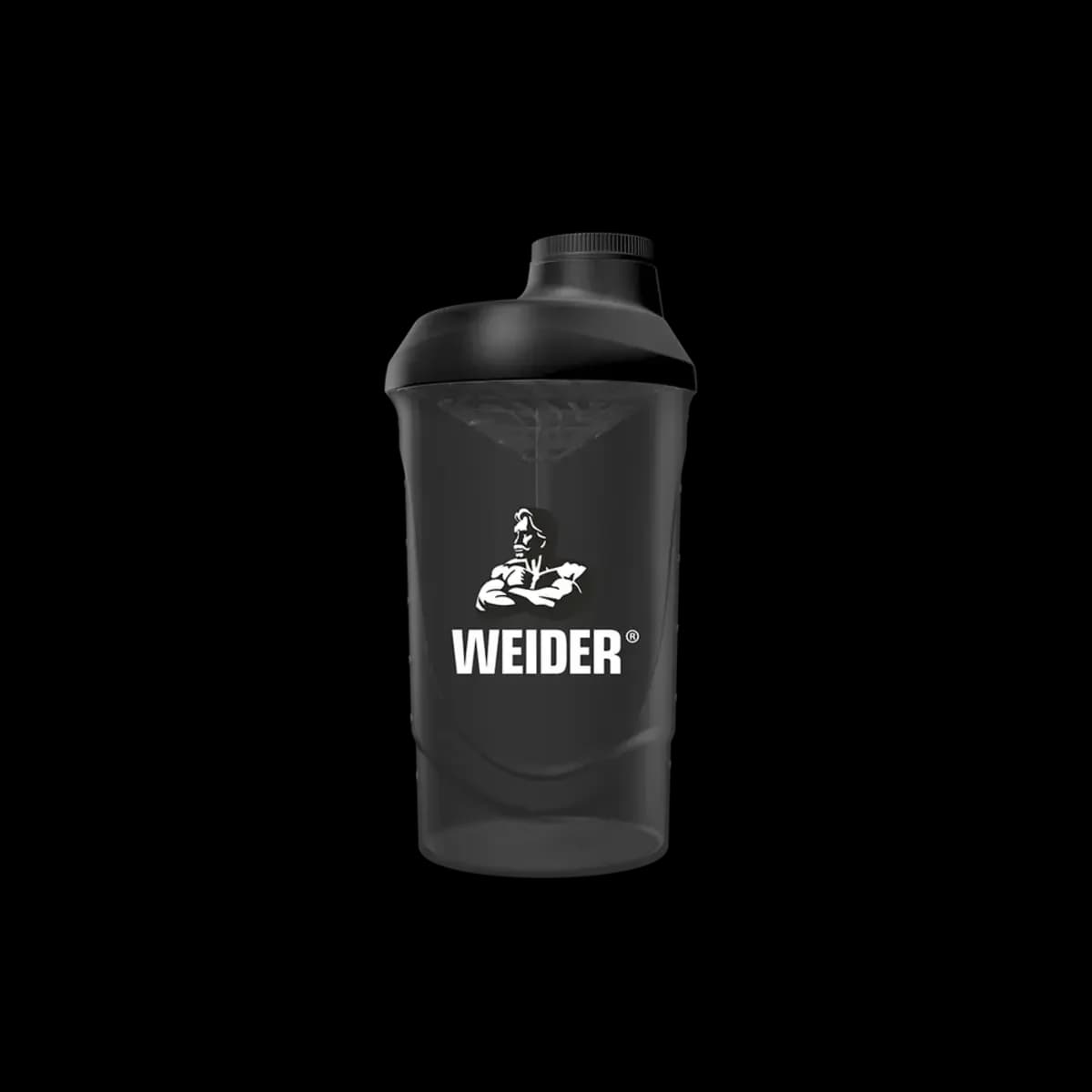 Weider - Shaker-pullo Musta, 600 ml