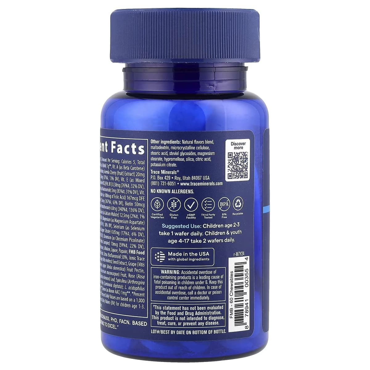 Trace Minerals - Feed My Brain - 60 Gummies Wafers