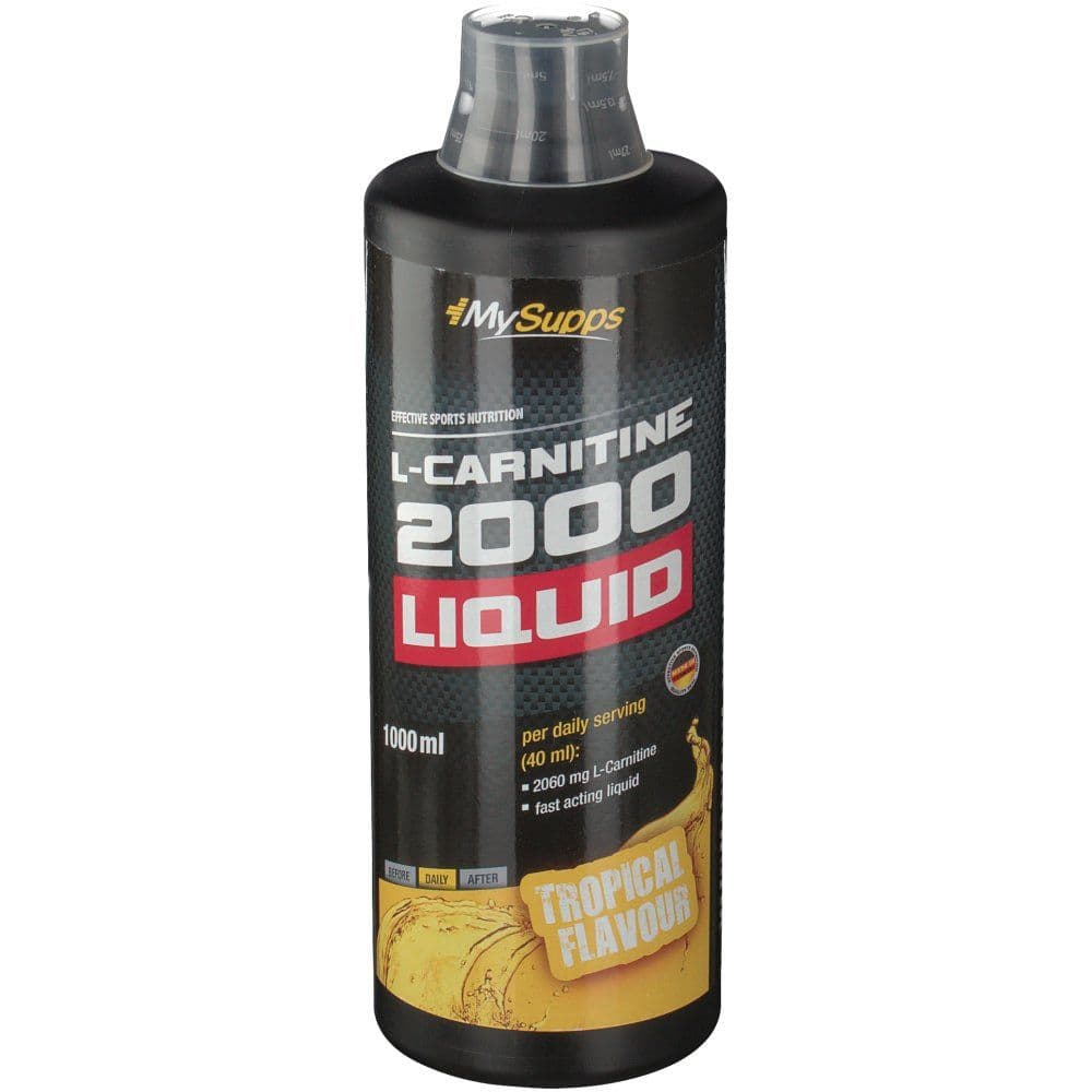 MySupps - L-karnitiini 2000 - Trooppinen, 1000 ml, nestemäinen – MySupps pakkaus