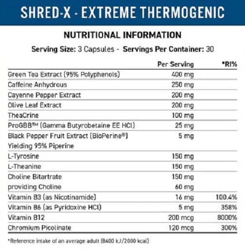 Applied Nutrition - Shred-X Extreme Thermogenic - 90 kapsler