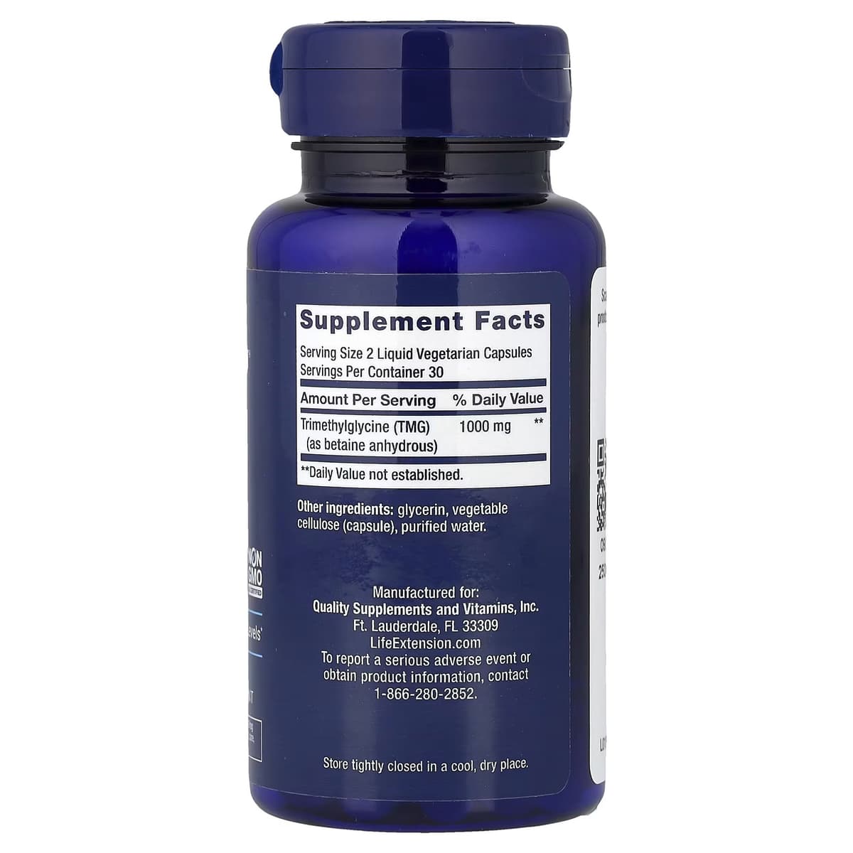Life Extension - TMG, 500mg - 60 Liquid Vcaps