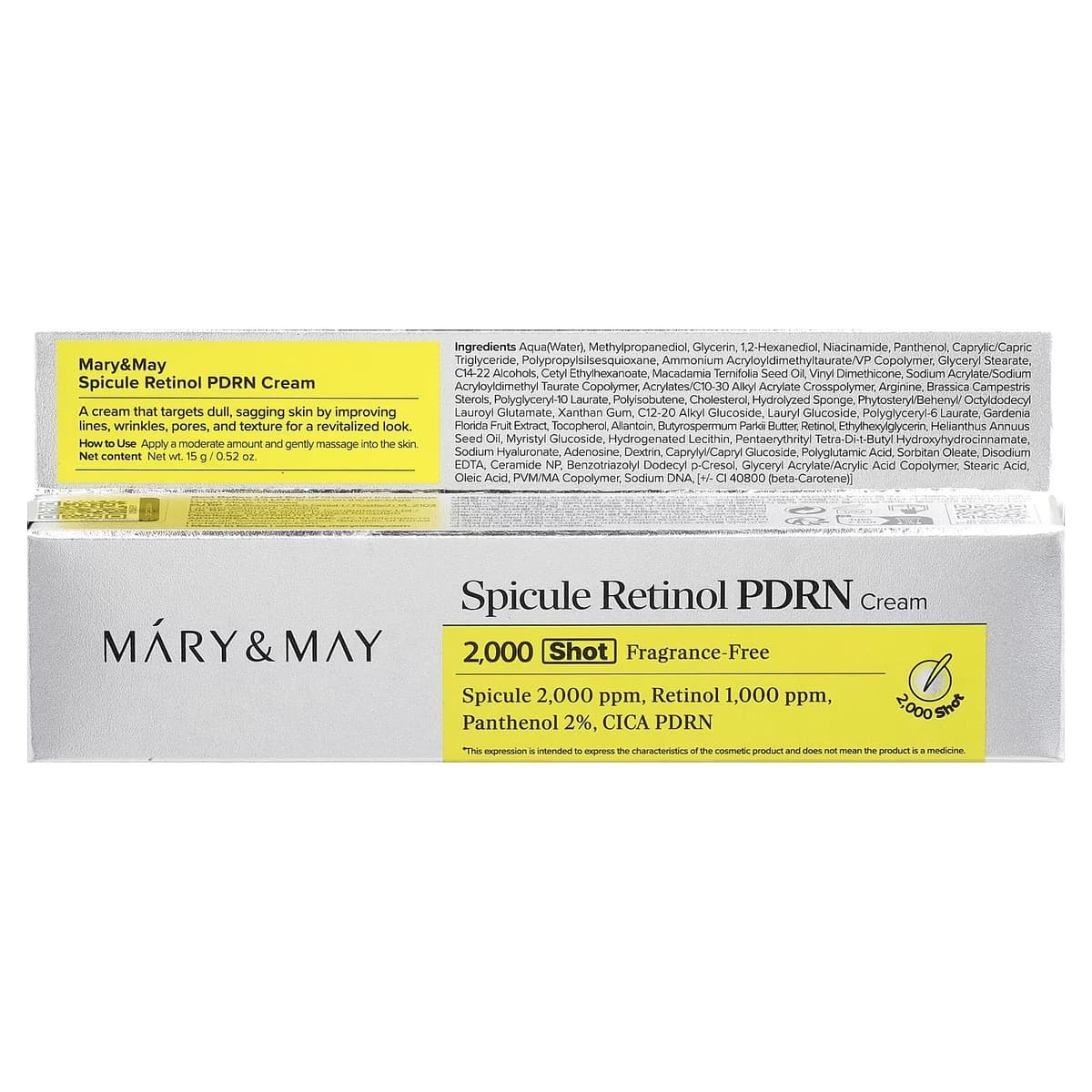La Rose - Mary&May Spicule Retinol Pdrn Cream 15g