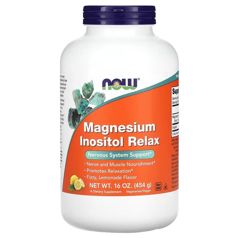 NOW Foods - Magnesium Inositol Relax - 454g – NOW Foods förpackning
