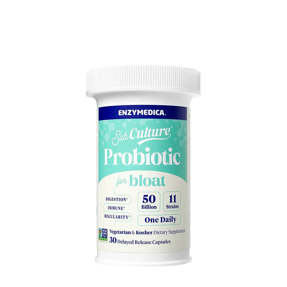 Enzymedica Subculture™ Probiotic For Bloat - 30 Caps – Enzymedica förpackning