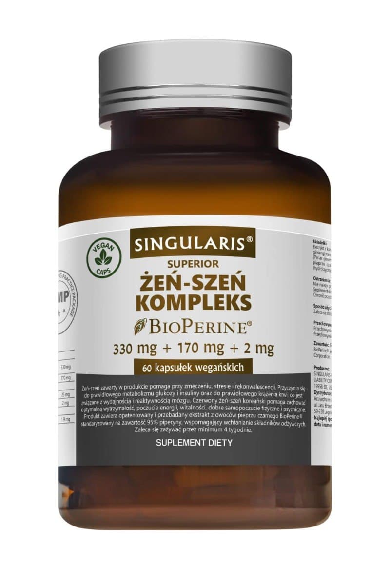 Singularis - Ginseng Complex with BioPerine - 60 Caps – Singularis förpackning