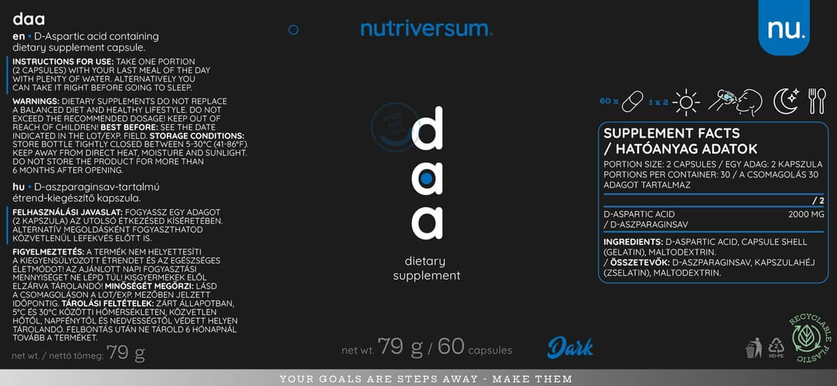 Nutriversum - DAA - 60 Caps