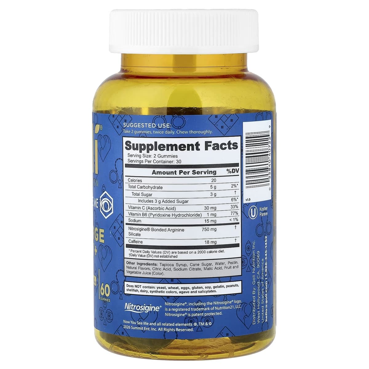 Goli Recharge Energy Gummies - 60 Gummies