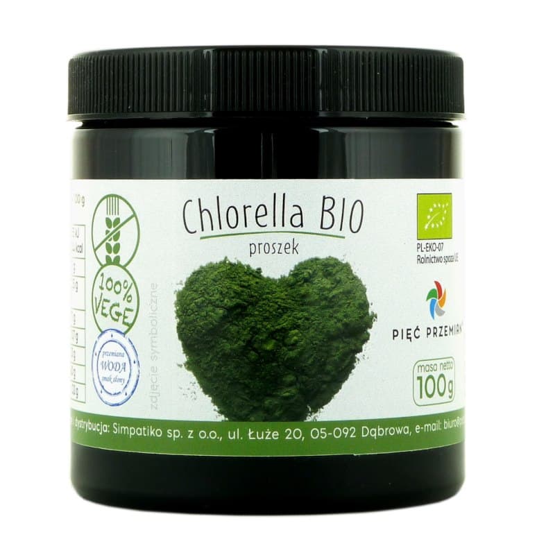Pięć Przemian - Chlorella Organic Powder 100g – Pięć Przemian förpackning