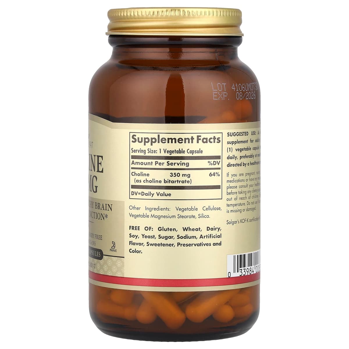 Solgar - Koliini - 100 Vcaps