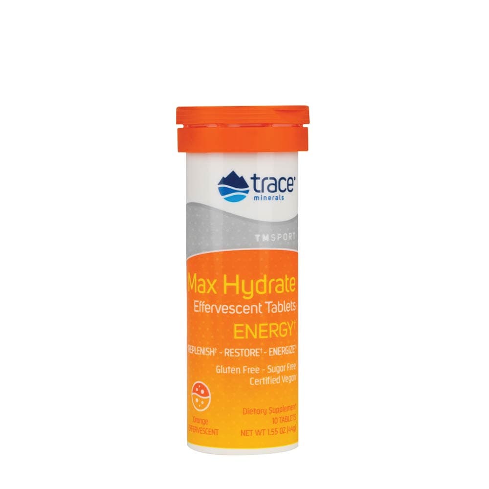 Trace Minerals - Max-Hydrate Energy - Orange - 10 Tabs – Trace Minerals förpackning