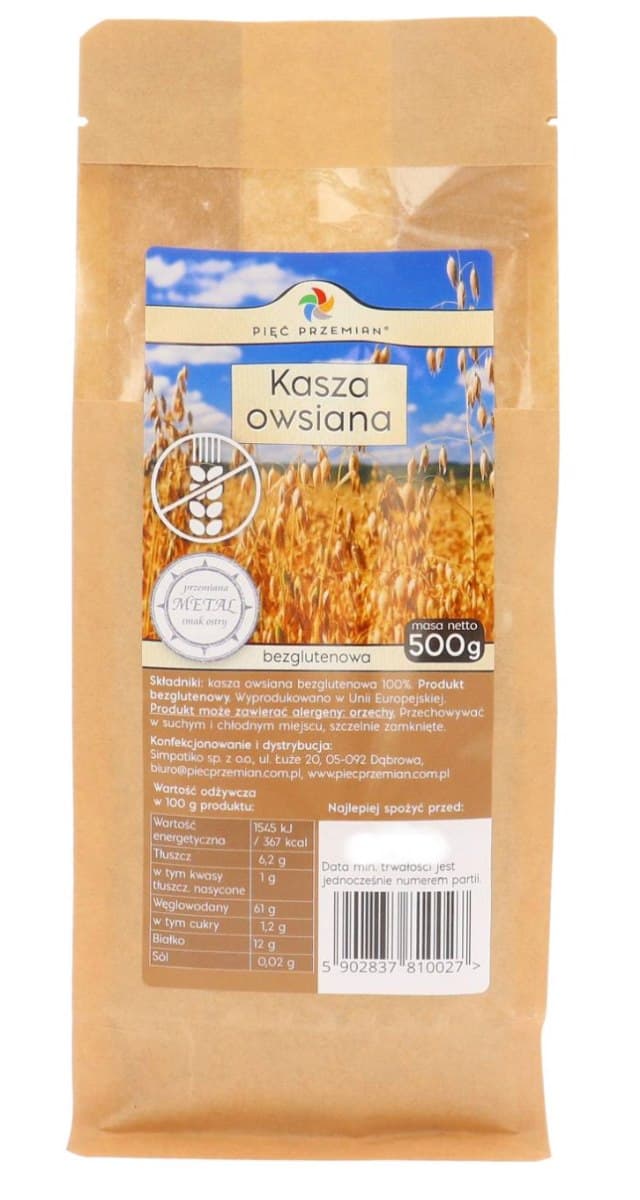 Pięć Przemian - Gluten-Free Oat Groats 500g
