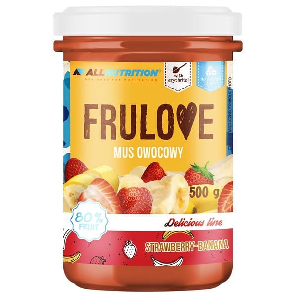Allnutrition - Fruit Mousse, Strawberry-Banana - 500g – Allnutrition förpackning