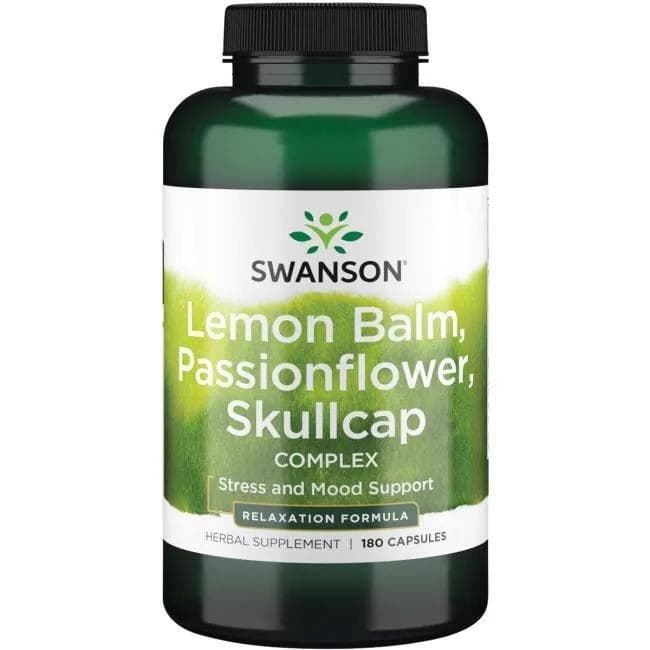 Swanson - Lemon Balm, Passionflower, Skullcap Complex – Swanson förpackning