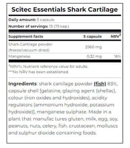 Scitec Nutrition - Shark Cartilage - 75 Caps