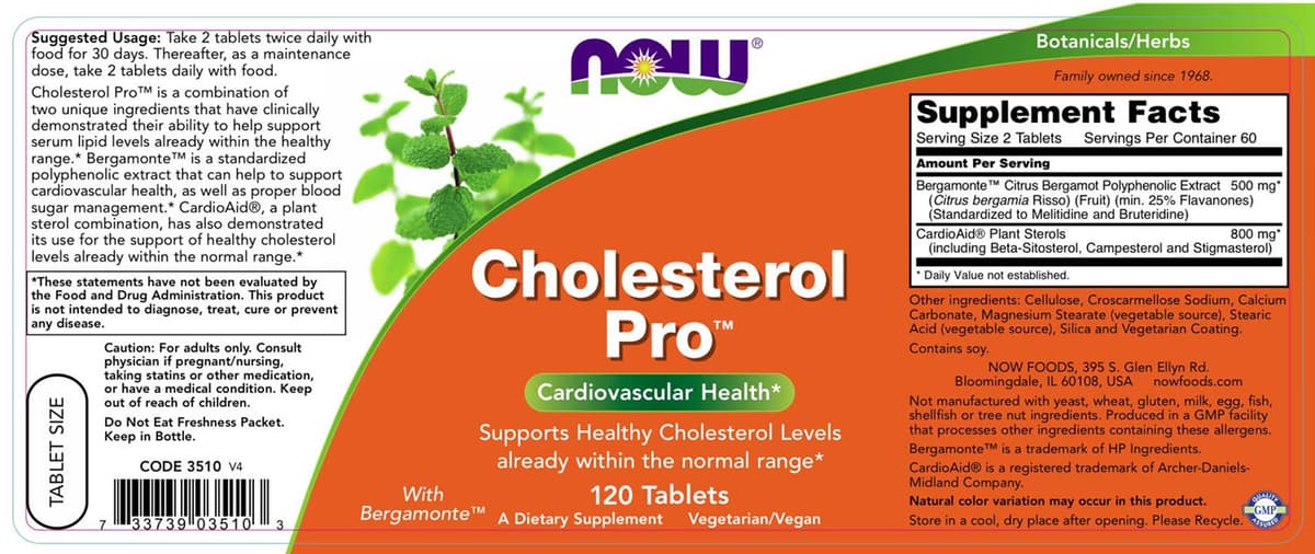 NOW Foods - Cholesterol Pro - 120 Tabs
