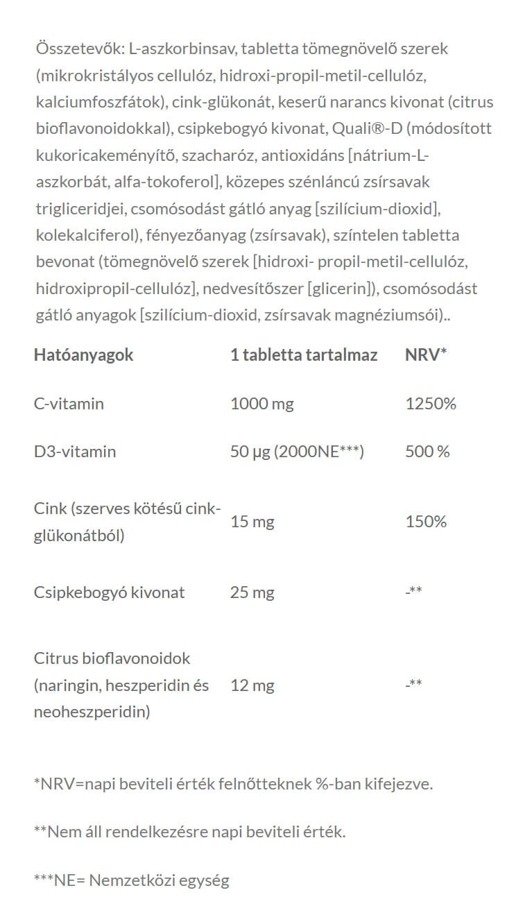 JutaVit - Vitamin C 1000mg (C+D Duo Plus)