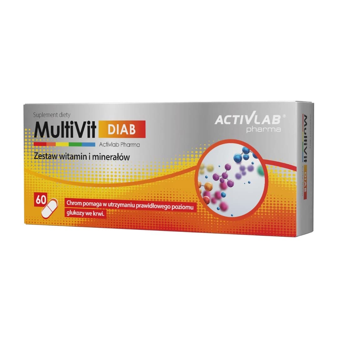 Activlab - MultiVit Diab - 60 Caps – Activlab förpackning