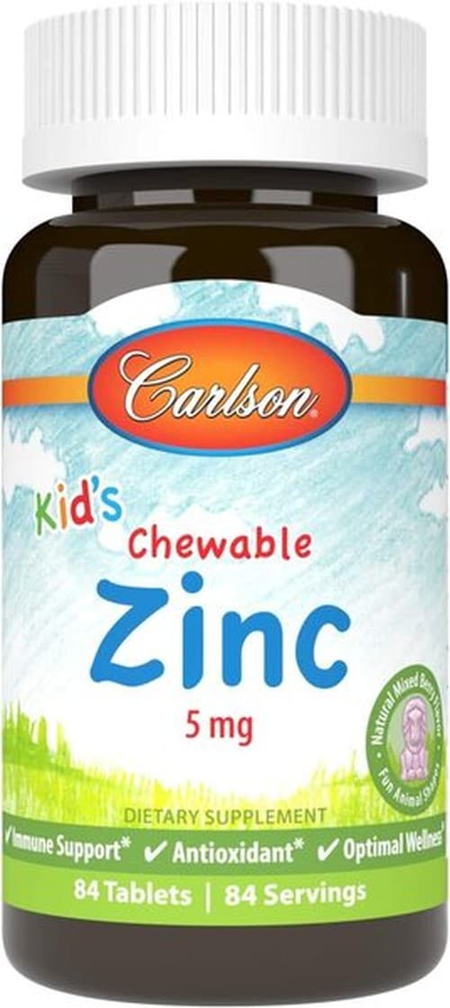 Carlson Labs - Kids Gummies Zinc Natural Mixed Berry - 84 Tabs – Carlson Labs förpackning