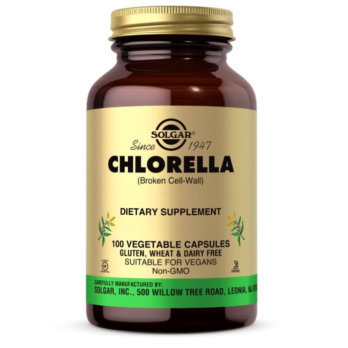 Solgar - Chlorella - 100 Vegetable Caps - 100 caps – Solgar förpackning