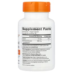 Doctor's Best - Hydrolyzed Keratin, 500mg - 60 Vcaps