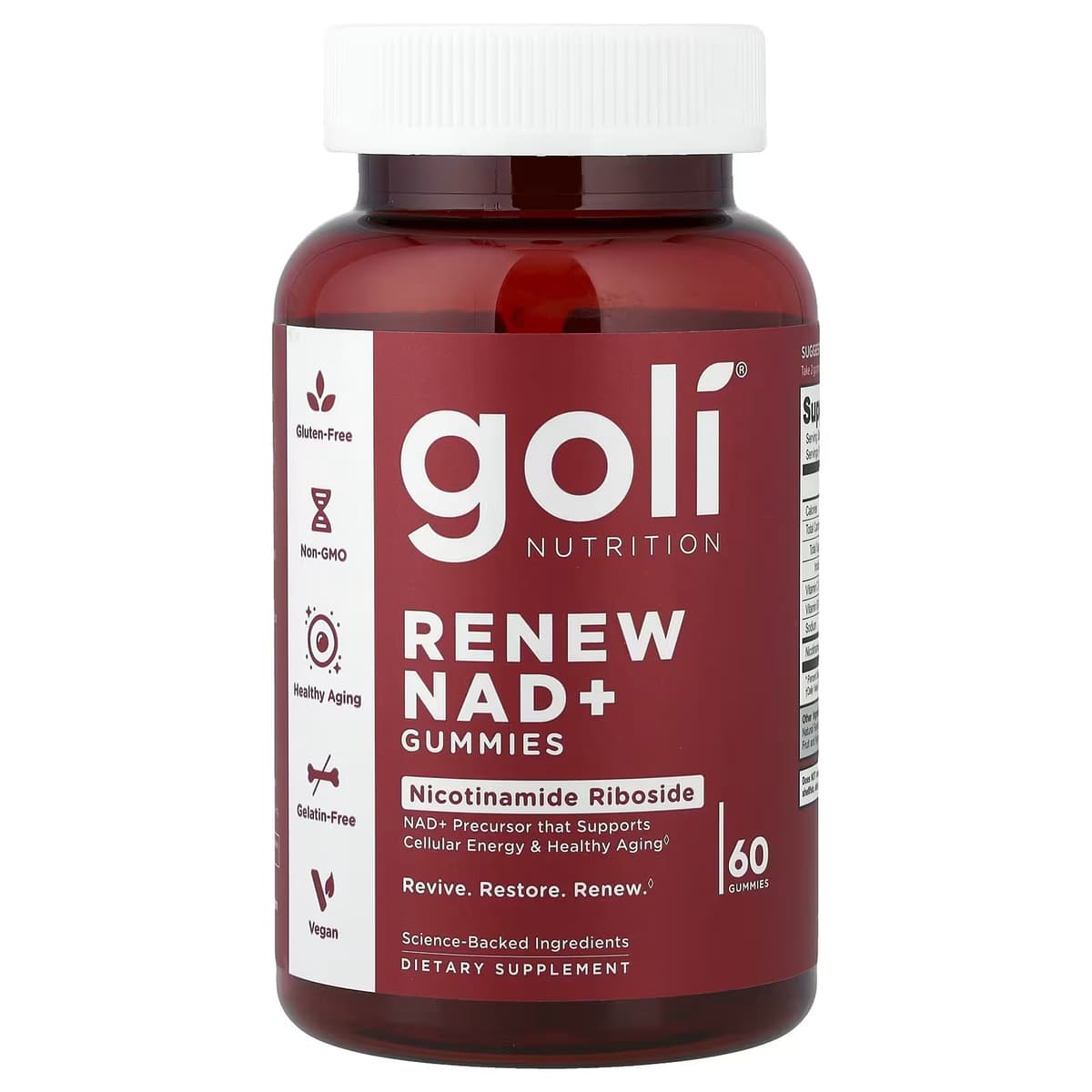 Goli Renew Nad+ Gummies - 60 Gummies