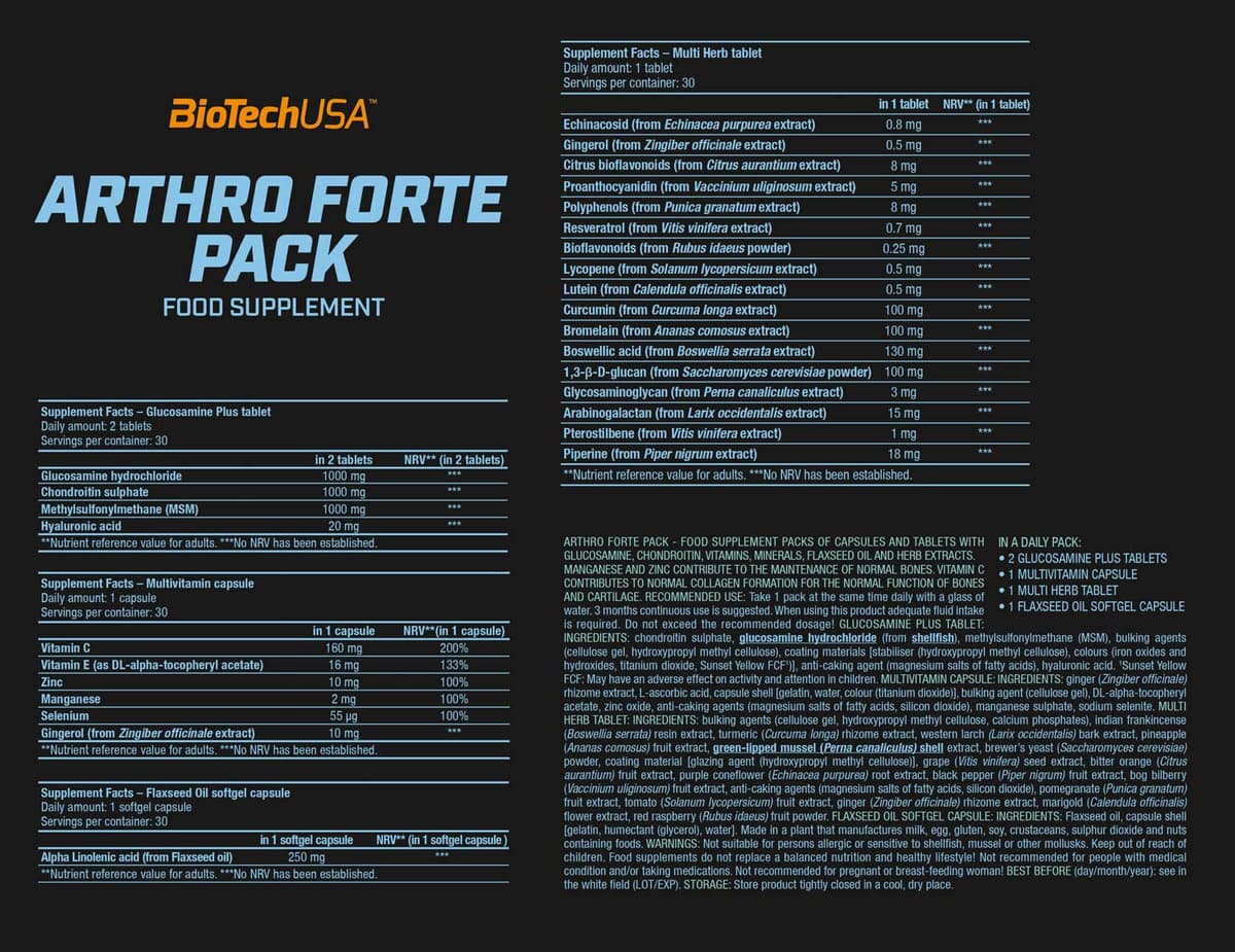 Biotechusa - Joint Support Pack - 30 Packs